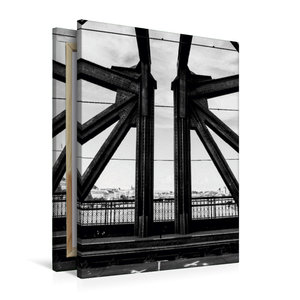 Premium Textil-Leinwand 60 cm x 90 cm hoch Stahlbrücke