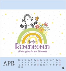 sheepworld Postkartenkalender 2024. Liebevoll illustrierter Kalender zum Aufstellen oder Aufhängen. Kultiger Postkarten-Kalender. Kleiner Kalender mit 12 süßen Postkarten.