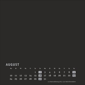 Premium-Bastelkalender schwarz klein 2026