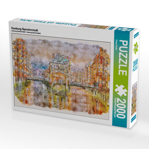 CALVENDO Puzzle Hamburg Speicherstadt 2000 Teile Puzzle quer