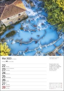 Unsere Welt von oben Wochenplaner 2023. Landschafts-Wandkalender zum Eintragen mit 53 atemberaubenden Luftaufnahmen. Terminkalender 2023 Wand. 25x35,5 cm.