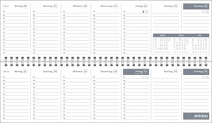 times&more Grün Wochenquerplaner 2026
