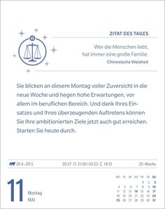 Waage Sternzeichenkalender 2026