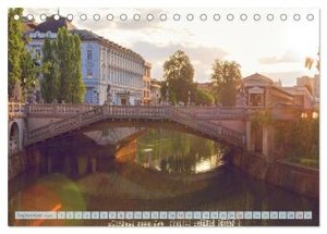 Ljubljana - Sloweniens wunderschöne Hauptstadt (Tischkalender 2024 DIN A5 quer), CALVENDO Monatskalender