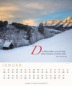 Der Bergkalender 2024 - Postkartenkalender