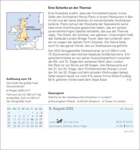 Reise Tagesabreißkalender 2025