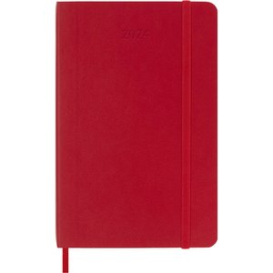Moleskine 12 Monate Wochen Notizkalender 2024, Pocket/A6, Scharlachrot