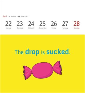 Now I know how the rabbit runs Postkartenkalender 2026 - 53 denglische Sprüche und Sprichwörter