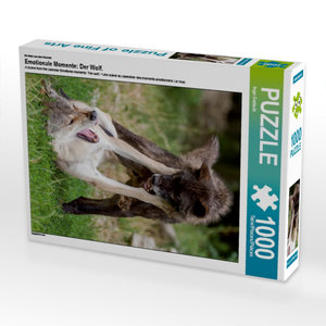 CALVENDO Puzzle Ein Motiv aus dem Kalender Emotionale Momente: Der Wolf. 1000 Teile Puzzle hoch