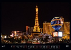 Las Vegas 2022 - Black Edition - Timokrates Kalender, Wandkalender, Bildkalender - DIN A3 (42 x 30 cm)