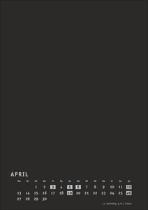 Premium-Bastelkalender schwarz A4 2026