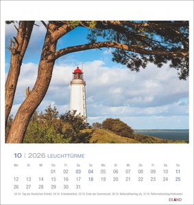 Leuchttürme Postkartenkalender 2026