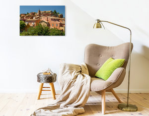 Premium Textil-Leinwand 75 cm x 50 cm quer Roussillon ? die Ockerstadt der Provence