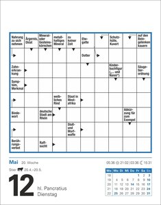 Kreuzworträtsel Tagesabreißkalender 2026