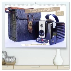 Boxkameras - Kultiges und manchmal klobiges Design (hochwertiger Premium Wandkalender 2024 DIN A2 quer), Kunstdruck in Hochglanz