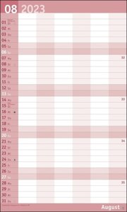 Basic Familienplaner XL 2023. Familienkalender mit 6 Spalten. Praktischer Familien-Wandkalender mit Schulferien. Extra breiter Terminkalender. 27x45 cm.