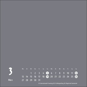Bastelkalender 2023 anthrazit klein. Blanko-Kalender zum Basteln mit extra Titelblatt für eine persönliche Gestaltung. Foto- und Bastelkalender 2023.