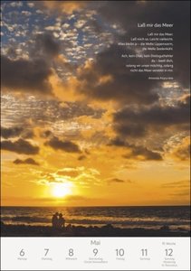Literaturkalender Das Meer Wochen-Kulturkalender 2024. Stimmungsvoller Foto-Wandkalender mit Meeresansichten, die Dichter inspirierten. Kalender mit literarischen Texten. 25 x 35,5 cm Hochformat
