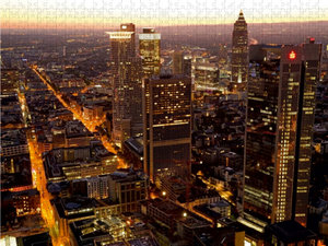 CALVENDO Puzzle Frankfurt Skyline - Blick vom Main Tower 2000 Teile Puzzle quer