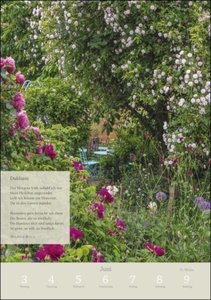 Literaturkalender Garten Wochen-Kulturkalender mit inspirienden Zitaten und Lyrik. Foto-Wandkalender mit traumhaften Gartenaufnahmen. 25x36cm Hochformat