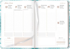 Lady Journal Midi Oriental 2025 - Taschen-Kalender 12x17 cm - Muster - mit Mattfolie - Notiz-Buch - Weekly - 192 Seiten - Alpha Edition