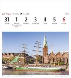 Deutschland Sehnsuchtskalender 2023. Reise-Kalender mit 12 atemberaubenden Postkarten der schönsten Plätze Deutschlands. Postkartenkalender 2023. 16x17cm