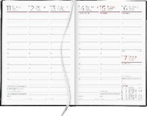 Wochenbuch schwarz 2023 - Bürokalender 14,6x21 cm - 1 Woche auf 2 Seiten - mit Eckperforation - Notizbuch - Wochenkalender - 766-0020