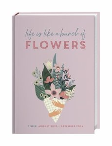 Flowers Timer Schülerkalender A5. Praktischer Terminplaner und Hingucker zugleich: Der Taschenkalender mit buntem Blumen-Cover für Schule und Studium mit vielen Extras.