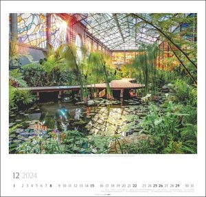 Die schönsten Gärten der Welt Kalender 2024. Wandkalender mit 12 Fotos romantischer Gärten. Farbenprächtiger Natur-Kalender für die Wand. Jahres-Fotokalender im Format 48 x 46cm