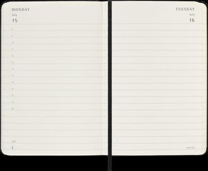 Moleskine 12 Monate Tageskalender 2024, Pocket/A6, Schwarz