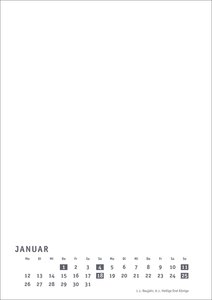 Premium-Bastelkalender weiß A4 2026
