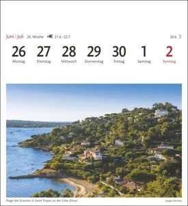 Provence Sehnsuchtskalender 2023. Kleiner Kalender zum Aufstellen, mit 53 Postkarten zum Sammeln und verschicken. Dekorativer Tischkalender 2023. Auch zum Aufhängen.