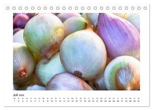Wochenmarkt - Genussvoll Einkaufen (Tischkalender 2024 DIN A5 quer), CALVENDO Monatskalender