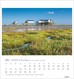 St. Peter-Ording und die Halbinsel Eiderstedt Postkartenkalender 2026