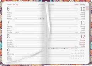 Ladytimer Mini Oriental 2025 - Taschen-Kalender 8x11,5 cm - Muster - Weekly - 144 Seiten - Notiz-Buch - Alpha Edition