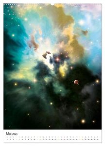 Galaxien und Nebulare (hochwertiger Premium Wandkalender 2024 DIN A2 hoch), Kunstdruck in Hochglanz