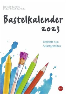 Bastelkalender 2023 weiß A4. Blanko-Kalender zum Basteln und Verzieren mit extra Titelblatt für eine persönliche Gestaltung. Foto- und Bastelkalender 2023.