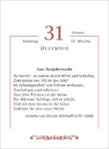 Mit deutschen Gedichten durch das Jahr 2022 Tagesabreißkalender