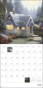 Land of Light Broschurkalender 2023. Kunstvoller Wandkalender mit idyllischen Gemälden. Einzigartiger Kunst-Kalender mit Bildern von Thomas Kinkade. 29,5x30 cm. Quadratisch