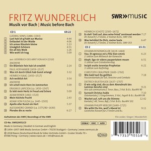 Fritz Wunderlich - Musik vor Bach