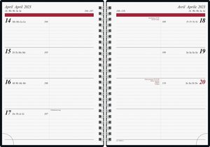 Wochenkalender Modell Timing 1, 2023, A5, PP-Einband schwarz