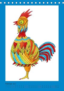 Lustige Hühner und anderes Federvieh (Tischkalender 2023 DIN A5 hoch)