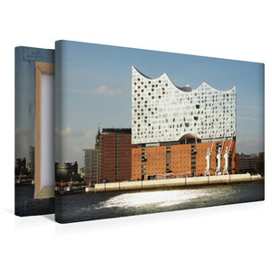 Premium Textil-Leinwand 45 cm x 30 cm quer Elbphilharmonie, Hamburgs neues Wahrzeichen