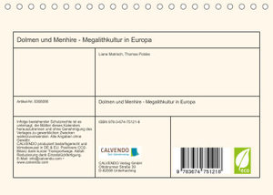 Dolmen und Menhire - Megalithkultur in Europa (Tischkalender 2023 DIN A5 quer)