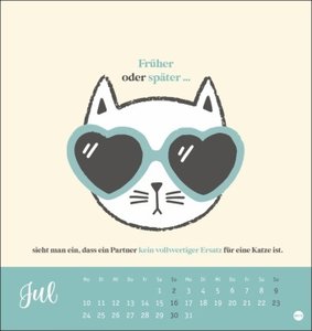 Katzensprüche Postkartenkalender 2023. Weisheiten über Samtpfoten in einem kleinen Kalender voll typografischer Details. Ein Muss für Katzenliebhaber, der Postkarten-Tischkalender.