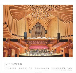 Die schönsten Konzertsäle Kalender 2025