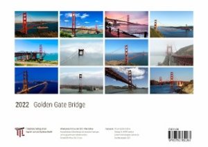 Golden Gate Bridge 2022 - White Edition - Timokrates Kalender, Wandkalender, Bildkalender - DIN A4 (ca. 30 x 21 cm)
