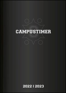 Campustimer Black - A5 Semester-Planer - Studenten-Kalender 2022/2023 - Notiz-Buch - schwarz - Weekly - Alpha Edition