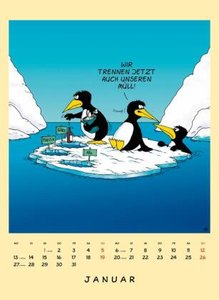 Uli Stein Tierisch großer Kalender 2025: Monatskalender für die Wand im Großformat