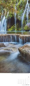 Wasserfälle 2024 - Foto-Kalender - King-Size - 34x98 - Waterfalls - Natur